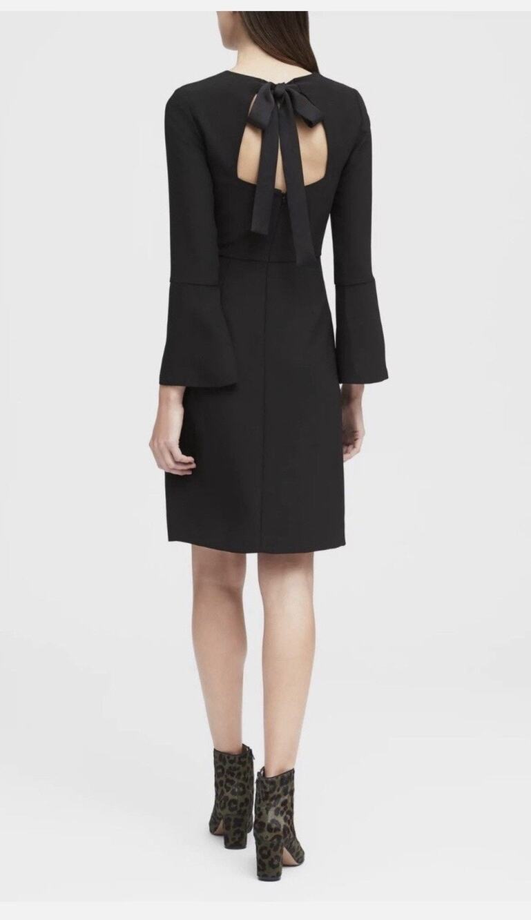 Banana Republic Tie-Back Dress, Black, sz 6 S Small EXCELLENT